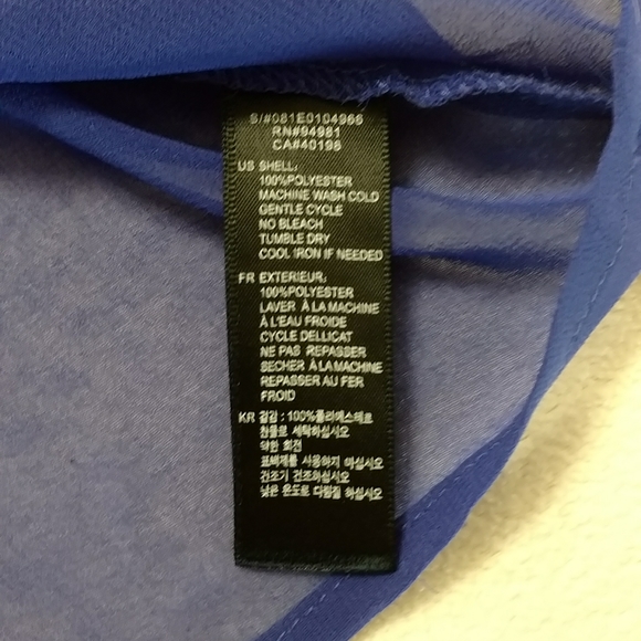 XXI Sheer Blouse Ruffled Front - Picture 4 of 6